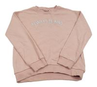 Svetloružová mikina s nápisom C&A