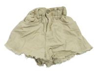 Béžové paper bag riflové kraťasy Zara