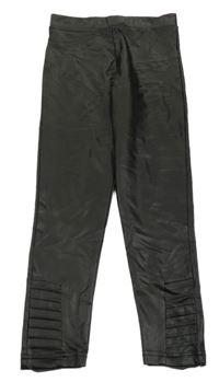 Čierne koženkové legíny Primark