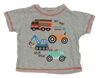 Sivé tričko s autami studio