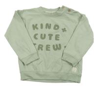 Mintová mikina s nápisom George