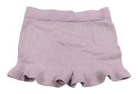 Lila trblietavé pletené kraťasy River Island