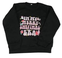 Čierna mikina s nápisom