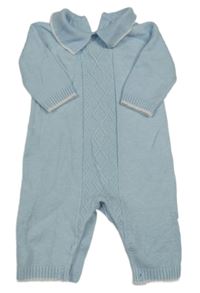 Světlemodrý pletený overal s límečkem Nutmeg