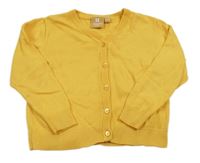 Žlutý propínací svetr 