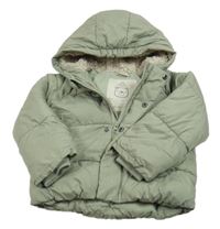 Svetlozelená šušťáková zimná bunda s kapucňou Next