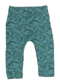 Petrolejové turecké tepláky s dinosaurami Matalan