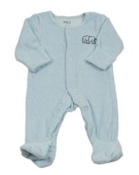 Světlemodrý froté overal se slony M&S