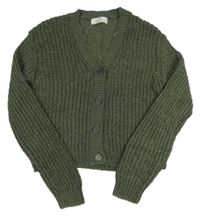 Khaki prepínaci crop sveter H&M