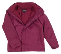 3v1 - Vínová šusťáková funkční celoroční bunda s ukrývací kapucí MOUNTAIN WAREHOUSE