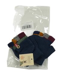 Nové - Tmavomodro-barevné bezprsté rukavice 