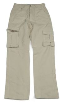 Smetanové žebrované sametové kalhoty s kapsami Primark