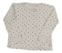 Bílé pyžamové triko se srdíčky Zara