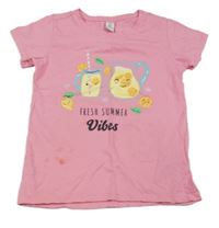 Ružové tričko s drinkem Dopodopo