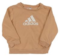 Broskvová mikina s logom Adidas
