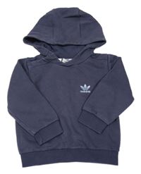 Tmavošedá mikina s kapucí Adidas