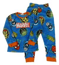 Modro-barevné chlupaté pyžamo - Avengers Marvel