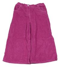 Ružové menšestrové culottes nohavice Tu