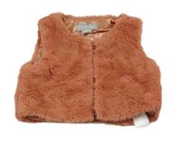 Nové - Tehlová kožušinová crop vesta Primark