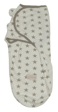 Bílo-šedá bavlněná rychlozavinovačka s hvězdičkami