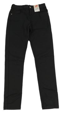 Nové - Čierne koženkové tregíny F&F