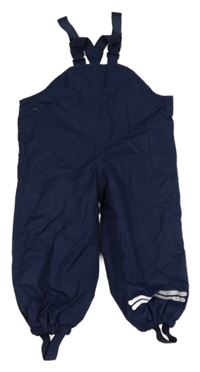 Tmavomodré šušťákové podšité na traké nohavice Tchibo