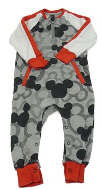 Šedo-bílo-červený overal s Mickeym Adidas