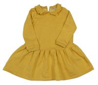 Okrové teplákové šaty s límečkem F&F