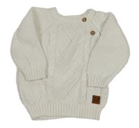 Bílý vzorovaný svetr DopoDopo 