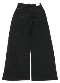 Nové - Černé široké rifle H&M