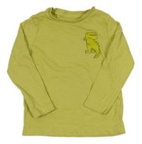 Citronové triko s dinosaurem Tu