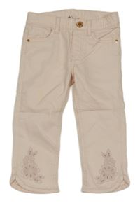 Svetloružové capri rifle s kvietkami H&M