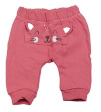 Ružové tepláky s mačkou Ergee