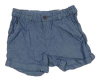 Modré plátenné kraťasy H&M