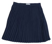 Tmavomodrá plisovaná sukňa Sinsay