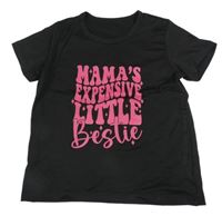 Čierne športové tričko s nápisom