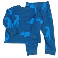 Petrolejové fleecové pyžamo s dinoasury M&S