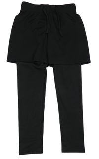Čierne športové kraťasy so všitými legíny H&M