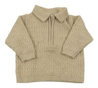 Béžový vzorovaný svetr H&M