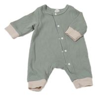 Khaki-béžový vzorovaný overal Shein