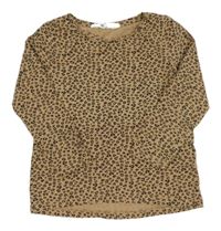 Béžovo-čierne vzorované tričko H&M