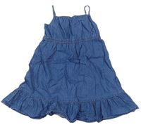 Modré ľahké rifľové letné šaty Matalan