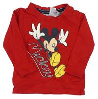 Červené tričko s Mickey zn. C&A
