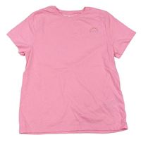 Neonvoě ružové melírované tričko s dúhou F&F