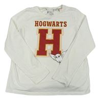 Biele tričko s písmenkom a Hedwigou - Harry Potter zn. H&M