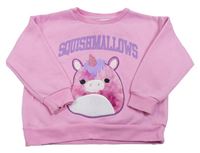 Ružová oversize mikina s jednorožcem - SQUISHMALLOWS PRIMARK