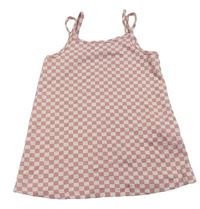 Starorůžovo-biele kockované úpletové šaty PRIMARK