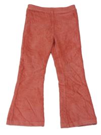 Jahodové žebrované flare sametové kalhoty Matalan