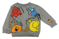 Sivá melírovaná mikina s MR. MEN