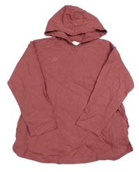 Světlevínové melírované mikinotriko s kapucňou ZARA